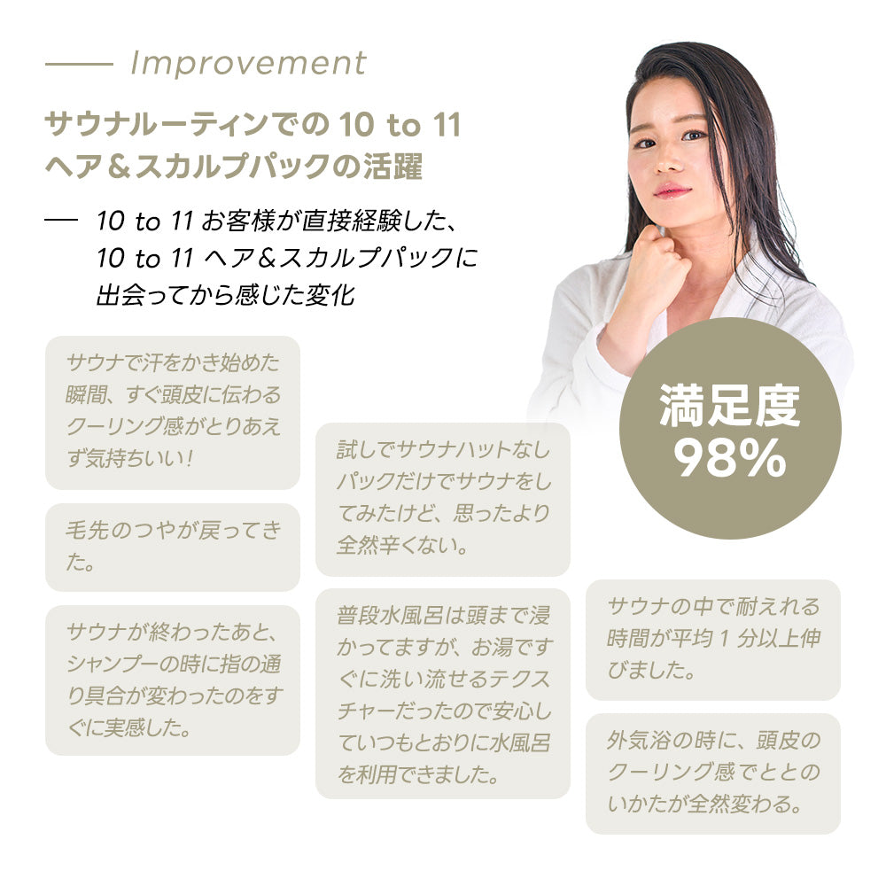 10to11  サウナ HAIR AND SCALP PACK 【サウナー応援グッズ】（送料無料）